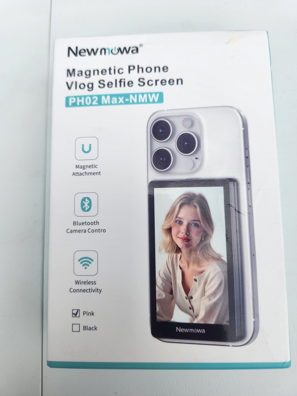 PH02 Max Magnetic Vlog Selfie Screen - Pink